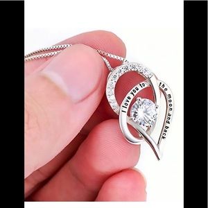Sterling Silver heart necklace- Stazzle